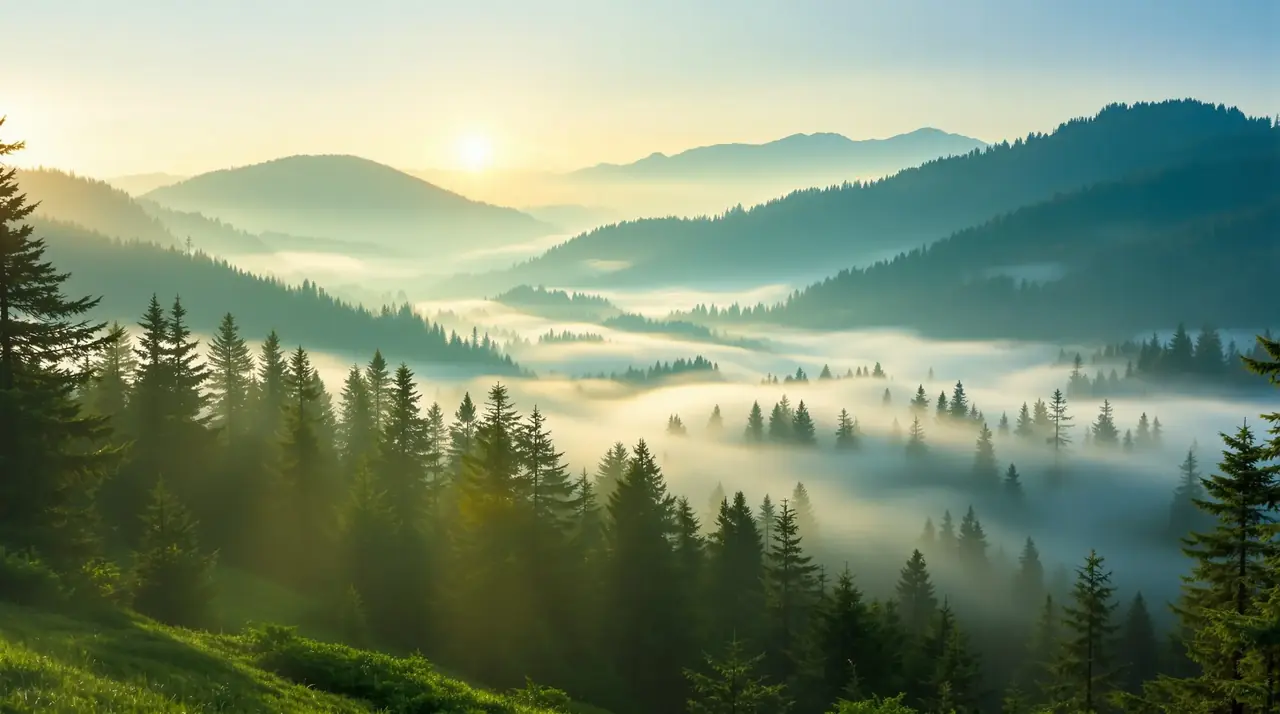 晨雾缭绕:山间清晨纪录 - 水母影视 晨雾缭绕:山间清晨纪录